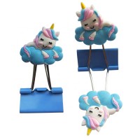 New Arrivals Soft PVC Rubber Unicorn Binder Clip,Customized Unicorn Paper clip